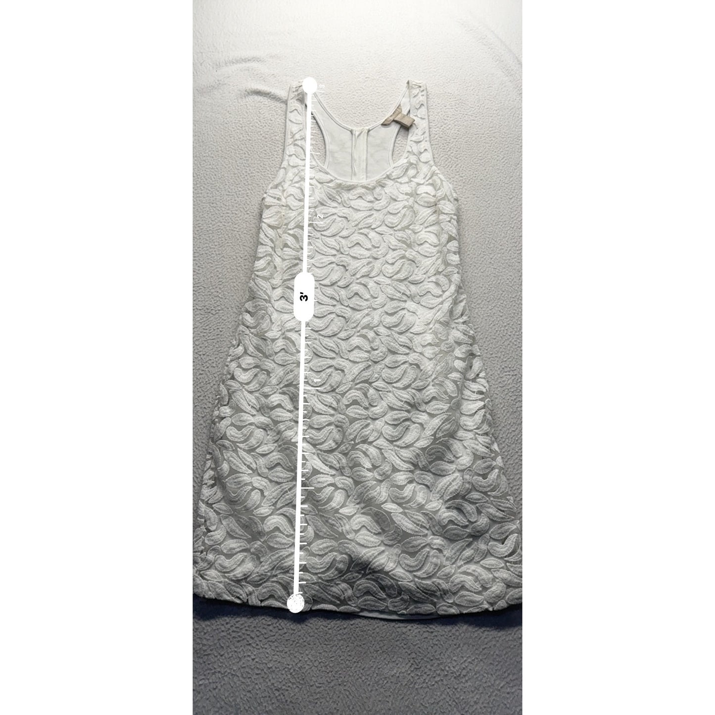 Banana Republic White Textured Sleeveless Racerback Dress Size 4 #7797