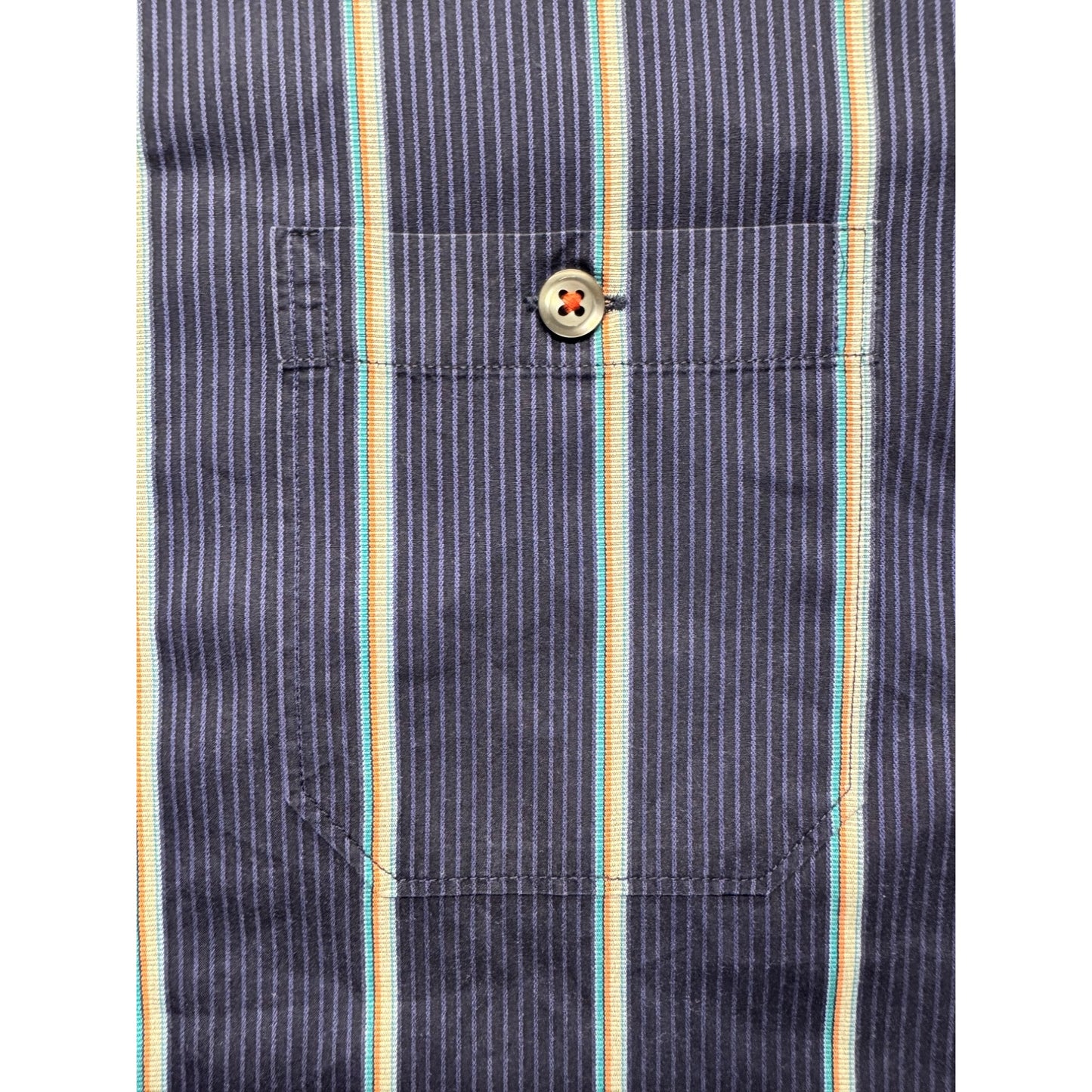 Tommy Bahama Mens Long Sleeve Navy Striped Button-Down Shirt #9980