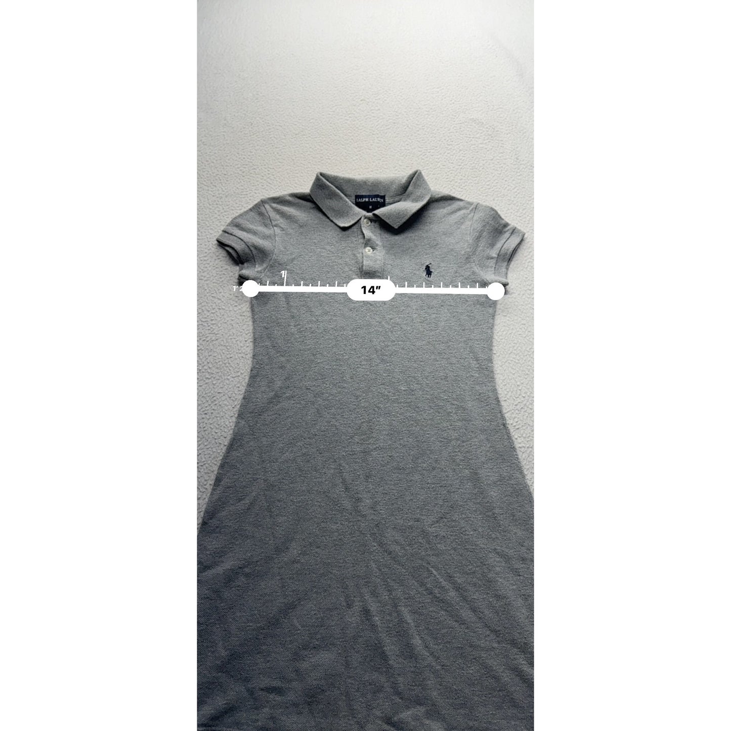 Polo Ralph Lauren Grey Polo Dress M Cotton #328B