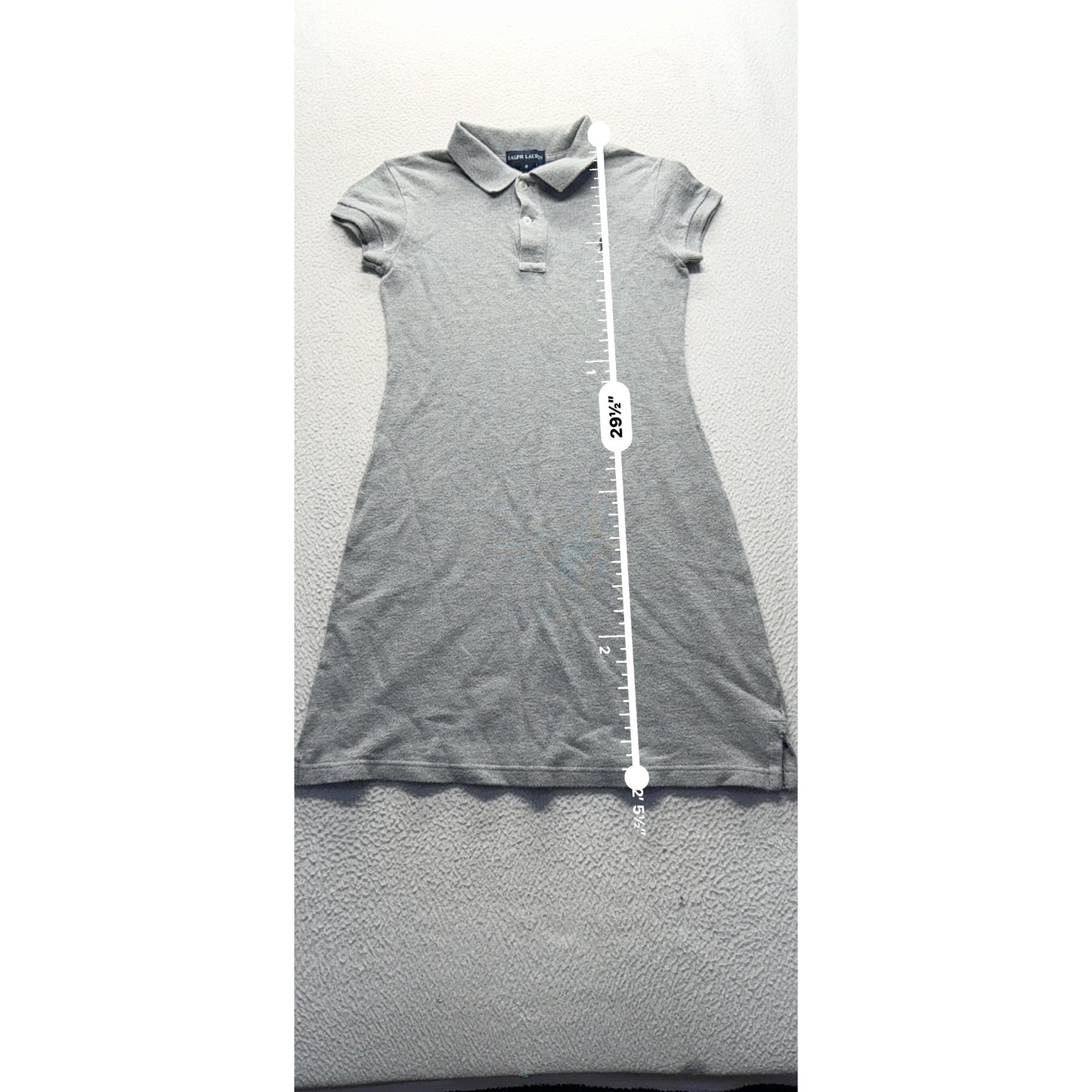 Polo Ralph Lauren Grey Polo Dress M Cotton #328B