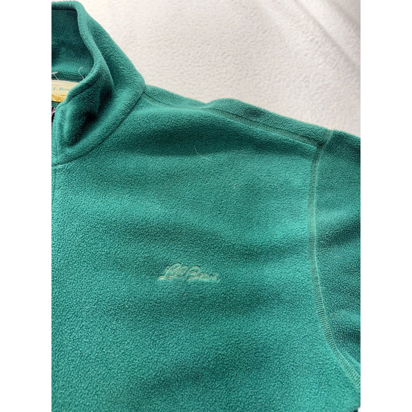 L.L. Bean Green 1/4 Zip Fleece Pullover #7675