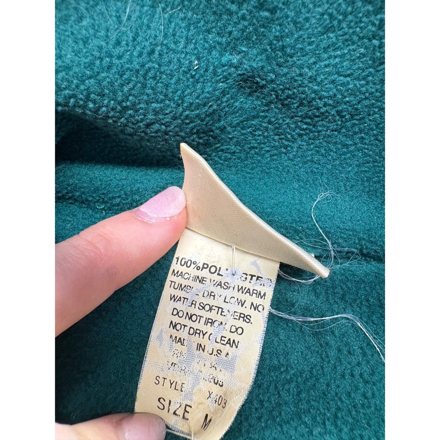 L.L. Bean Green 1/4 Zip Fleece Pullover #7675