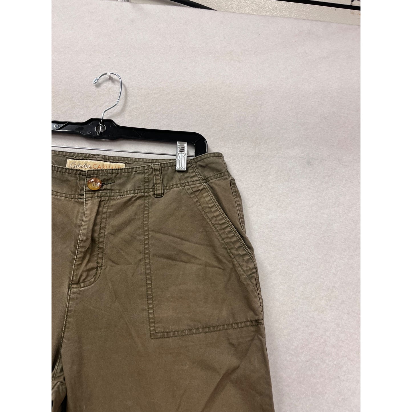 Cabelas Casuals Womens Olive Cargo Pants Size 14 #255A