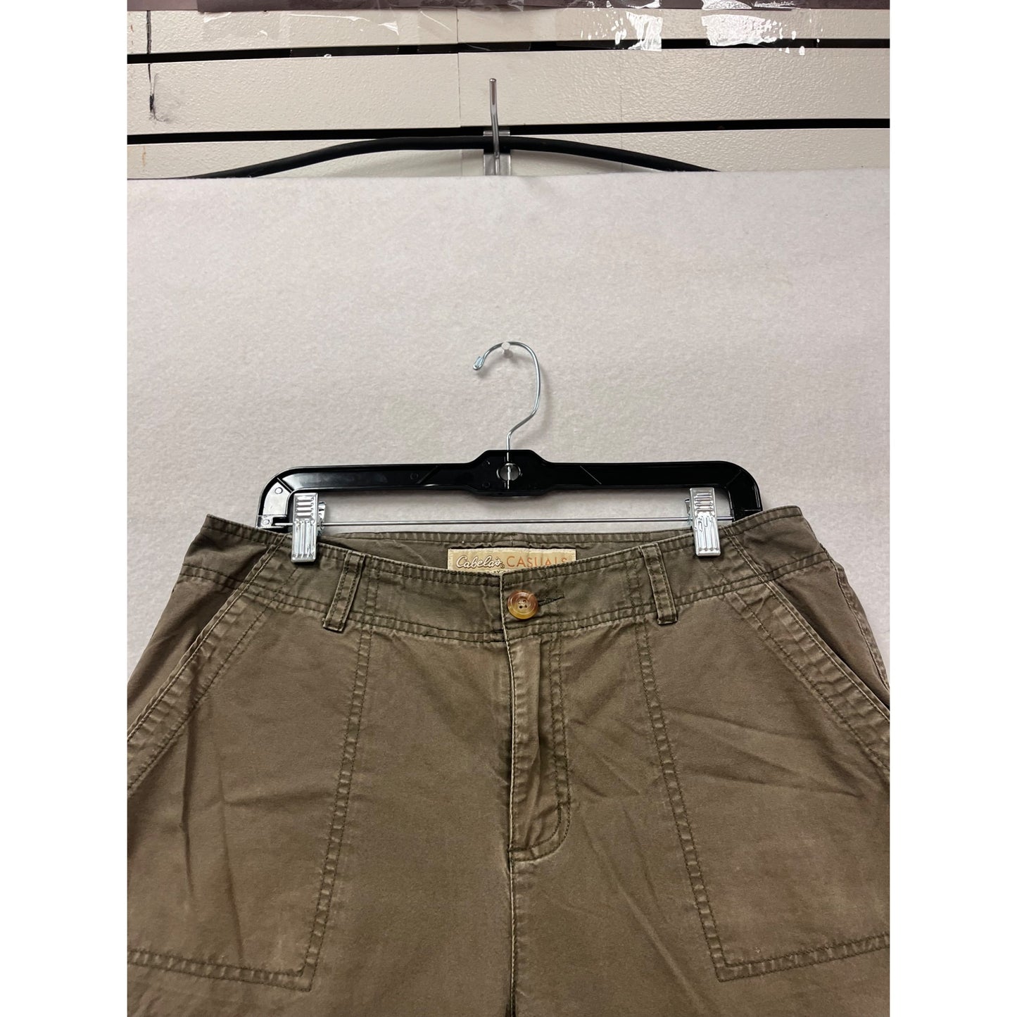 Cabelas Casuals Womens Olive Cargo Pants Size 14 #255A