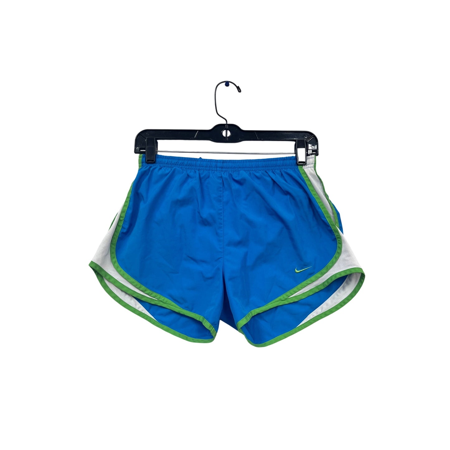 Nike Dri-FIT Running Shorts Blue & Green Trim S #874A