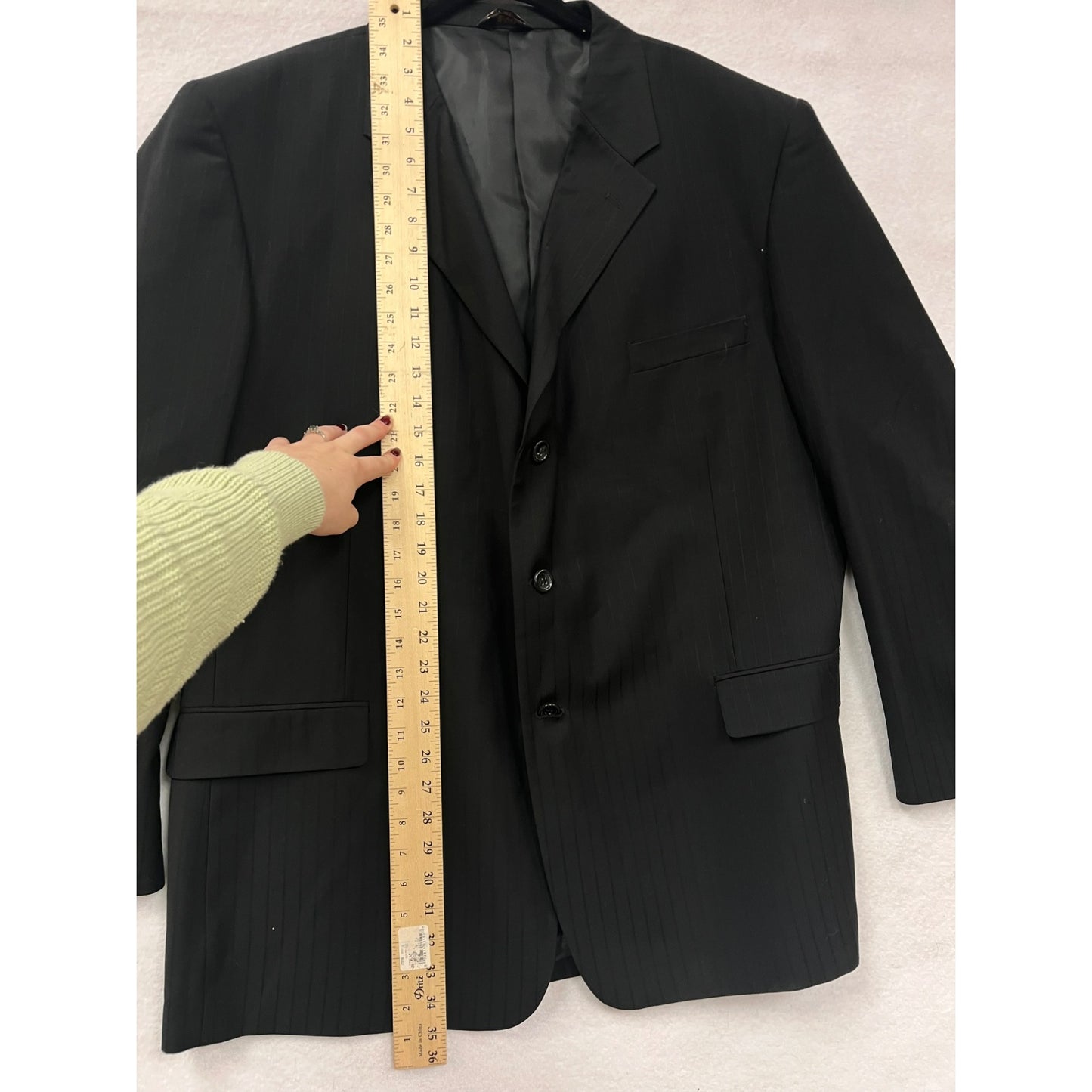 Caravelli Mens Black Suit Jacket size 50R #6248