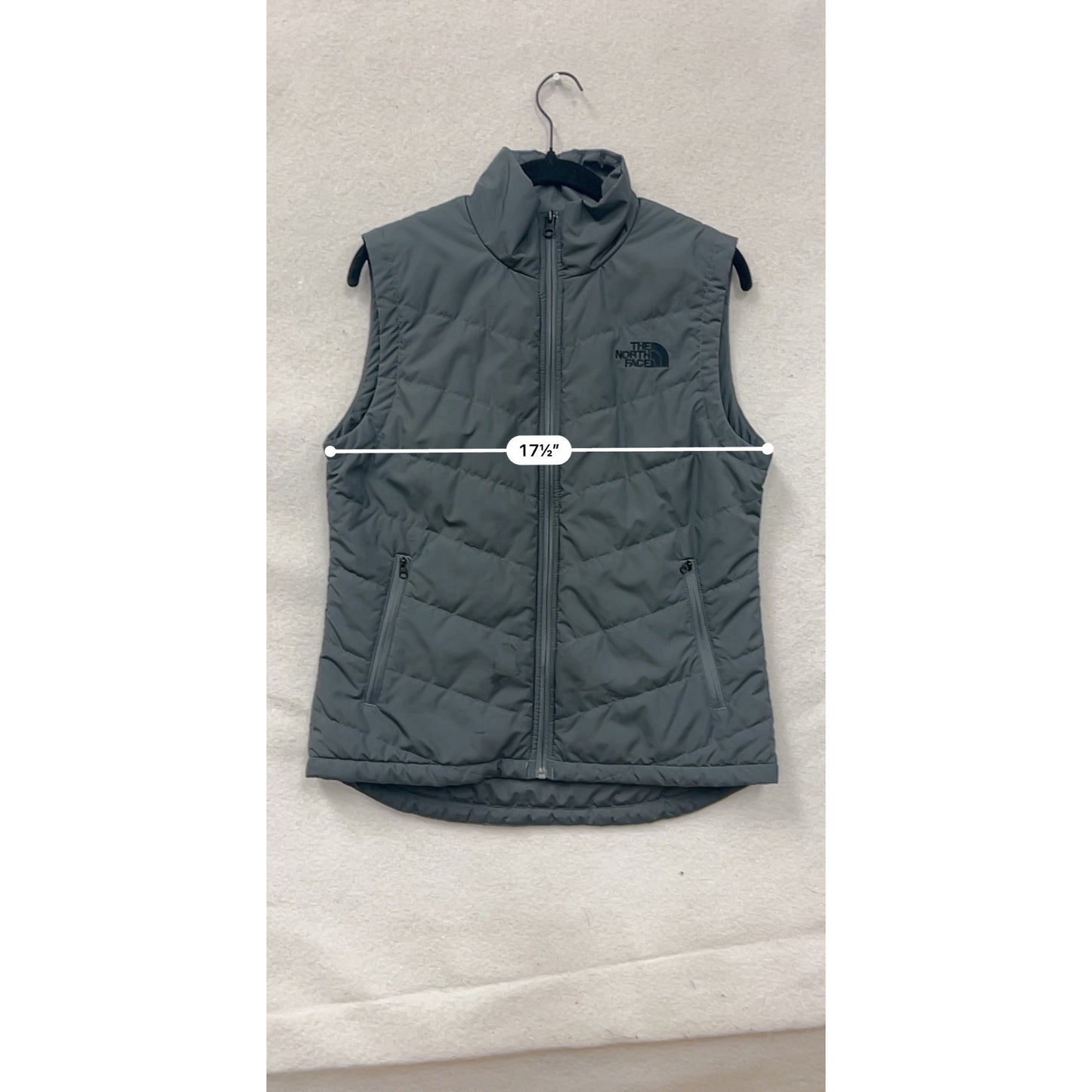 The North Face Mens Small Gray Quilted Insulated Vest #8010
