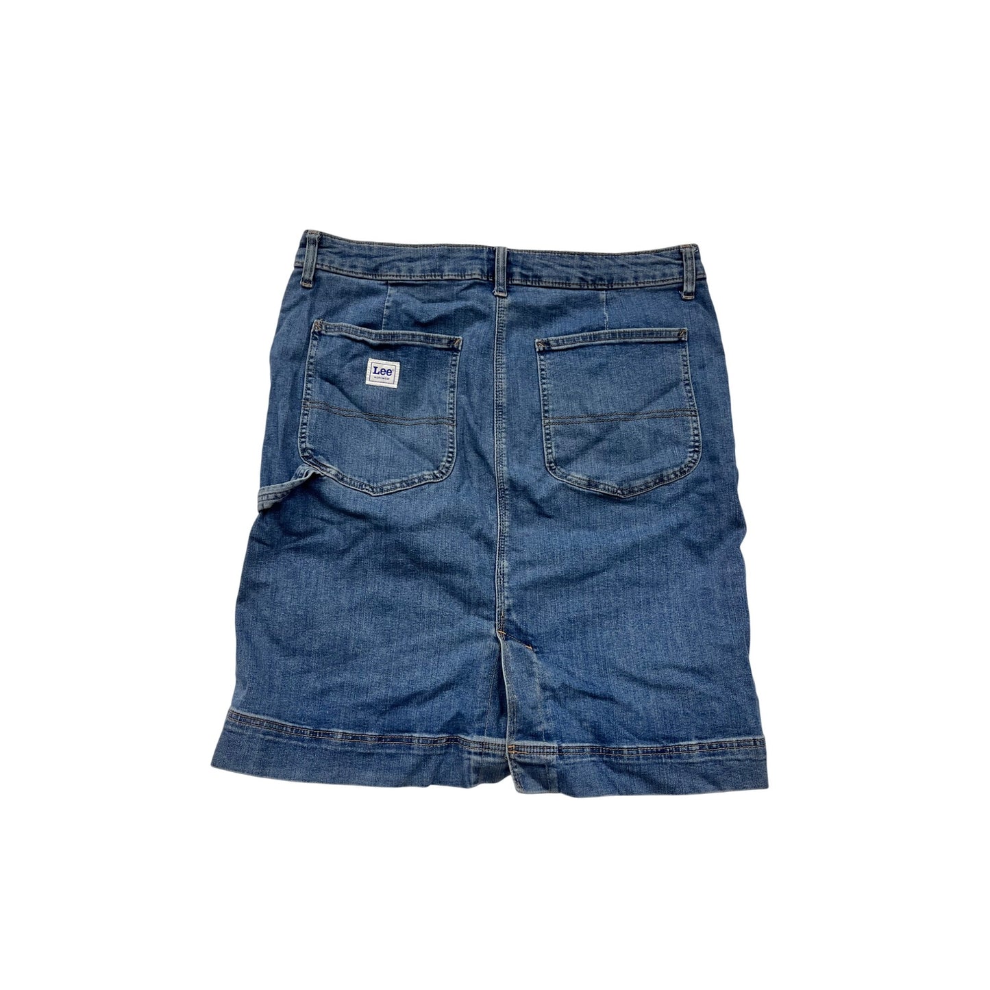 Vintage Lee Womens Denim Skirt 16M Cotton Blend Blue #8359