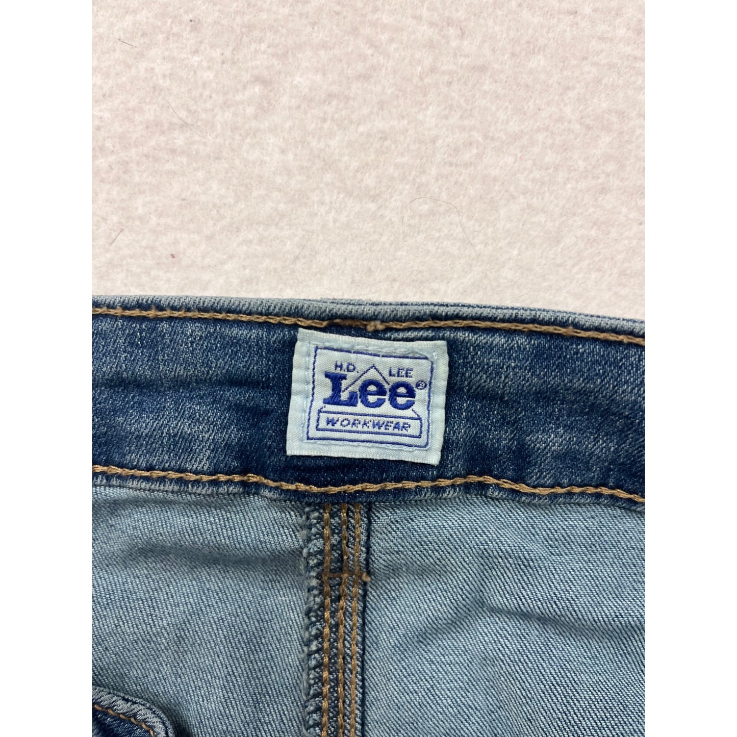 Vintage Lee Womens Denim Skirt 16M Cotton Blend Blue #8359
