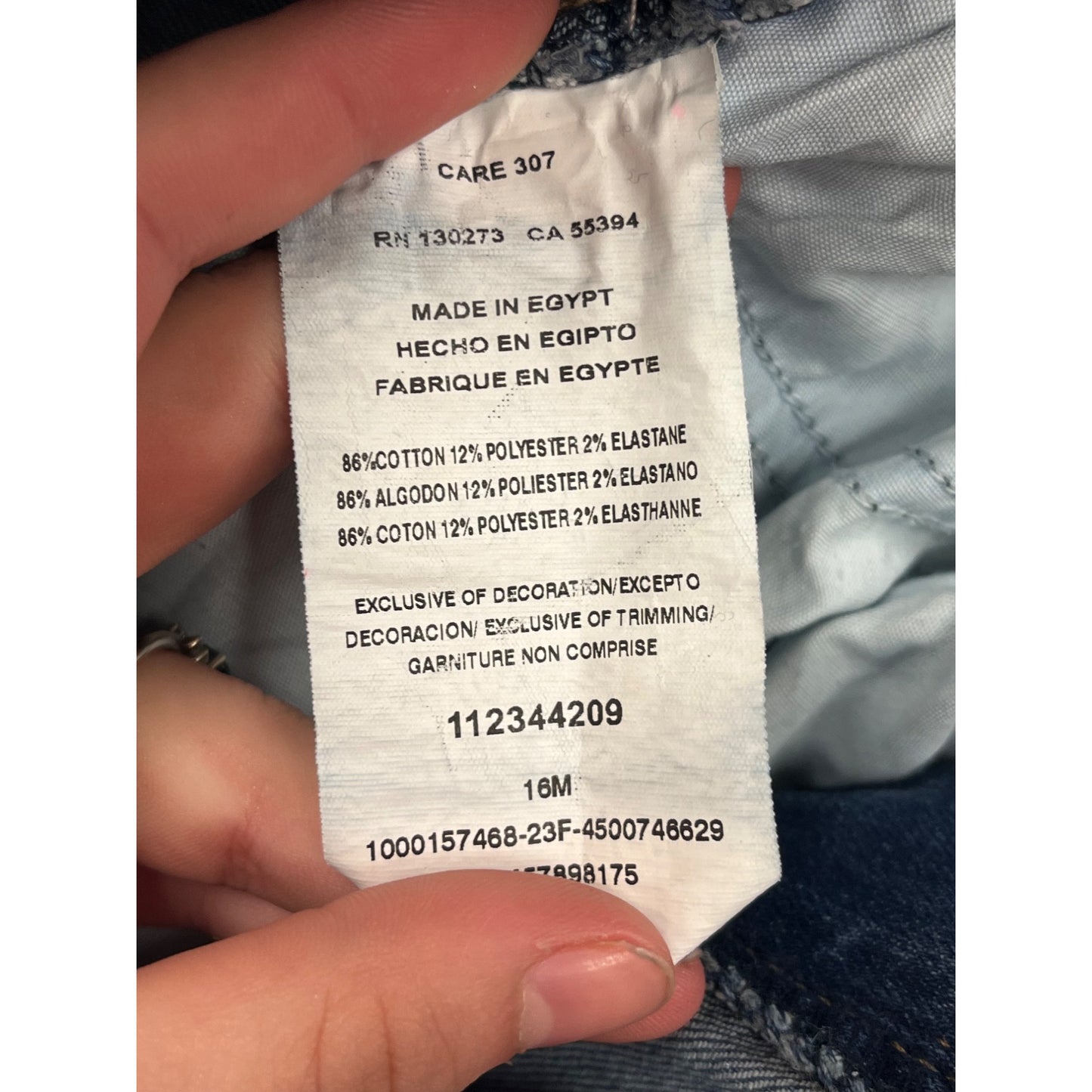 Vintage Lee Womens Denim Skirt 16M Cotton Blend Blue #8359