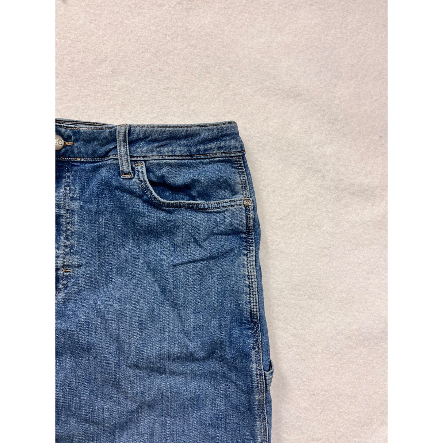 Vintage Lee Womens Denim Skirt 16M Cotton Blend Blue #8359