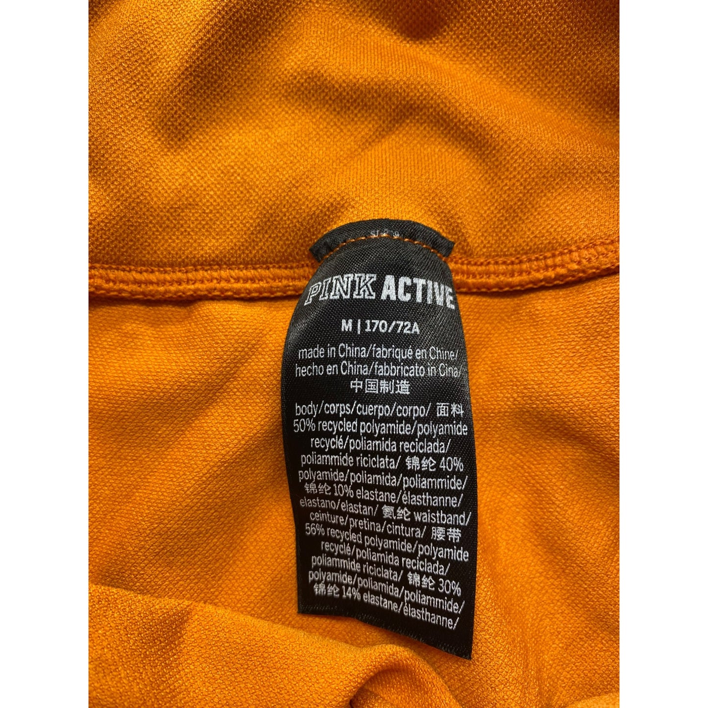 Pink Active Womens Medium Orange Leggings #7002
