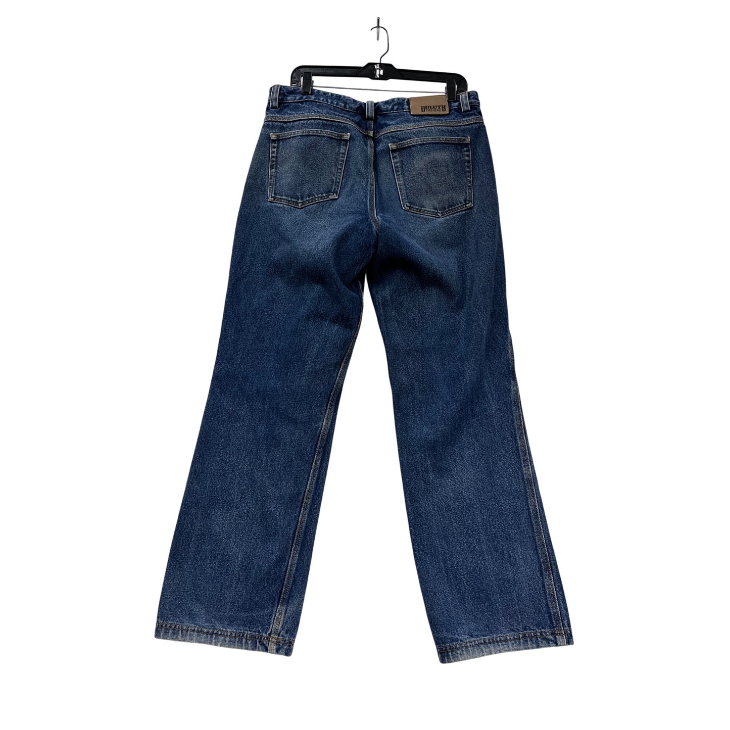 Duluth Trading Co Mens Relaxed Fit Blue Jeans 34x32 100% Cotton Denim #10A