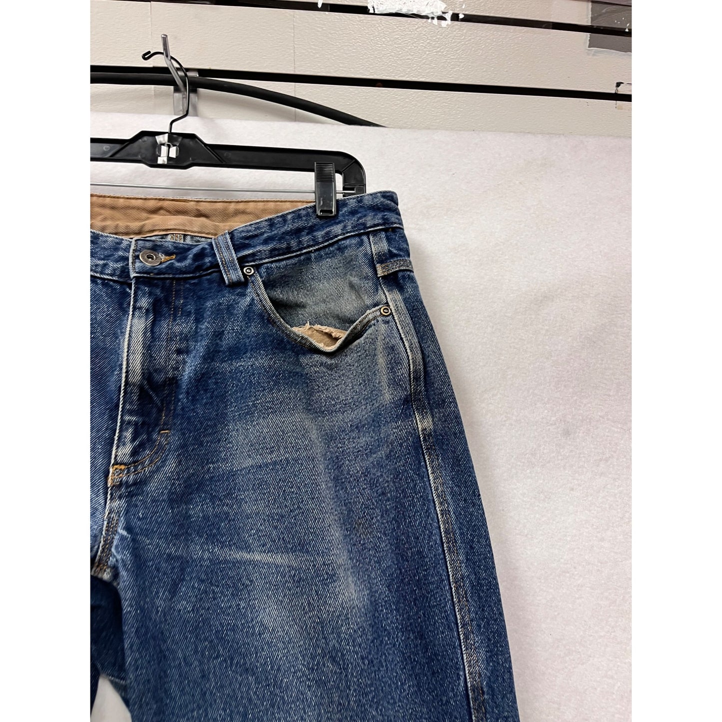 Duluth Trading Co Mens Relaxed Fit Blue Jeans 34x32 100% Cotton Denim #10A