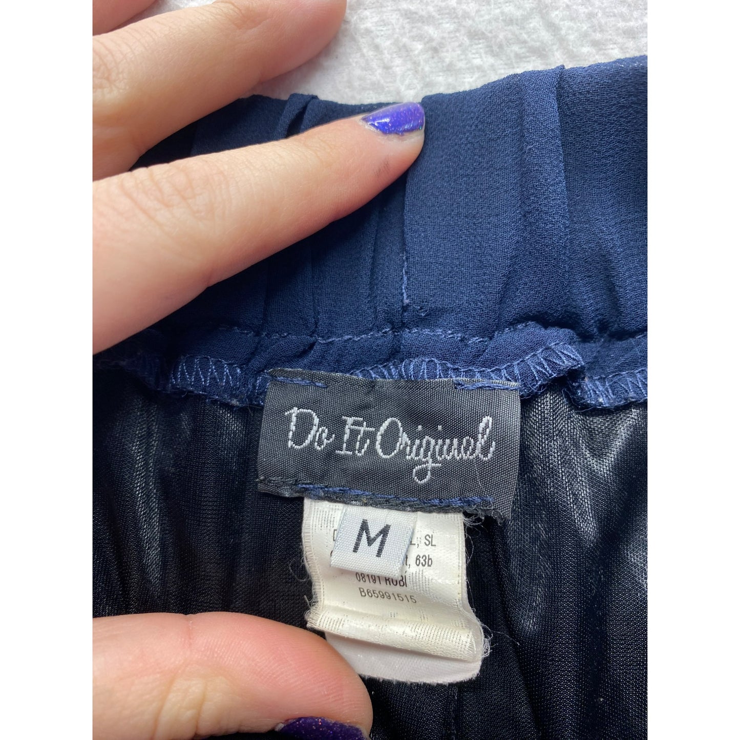 Do It Original Womens Pleated Midi Skirt With Elastic Waist & Built-In Slip #5849