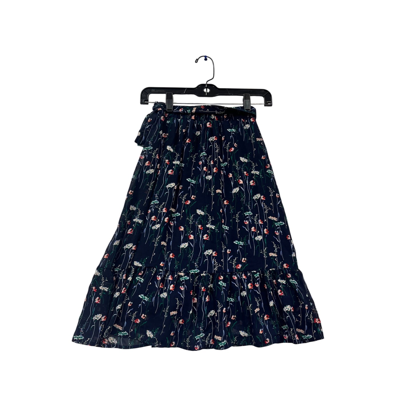 Roolee XS Floral Ruffle Midi Skirt #409A