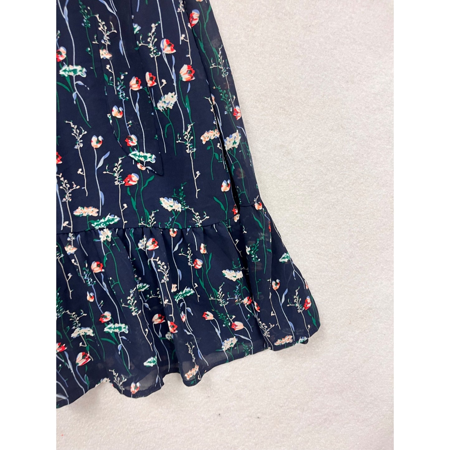 Roolee XS Floral Ruffle Midi Skirt #409A