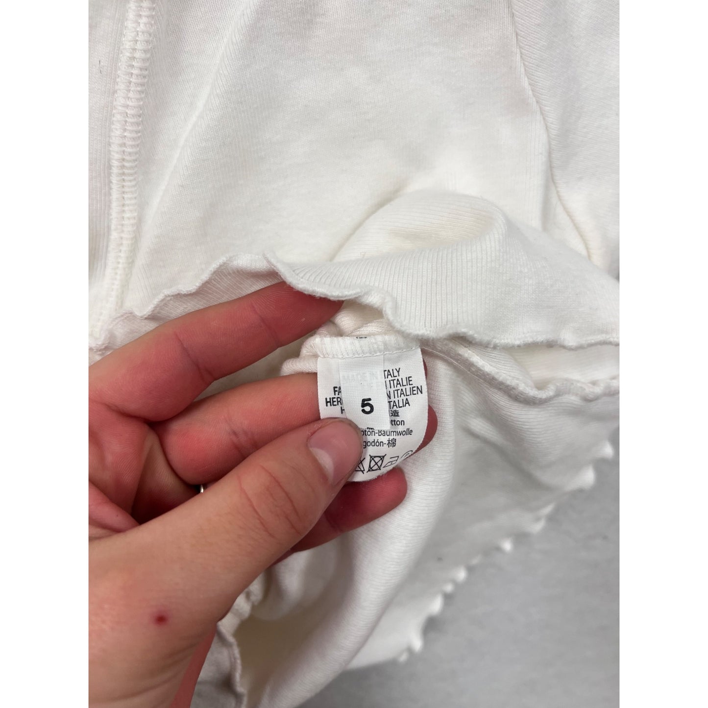 White Button-Up Cropped Short Sleeve Womens Top By Brandy Melville Size S #8264