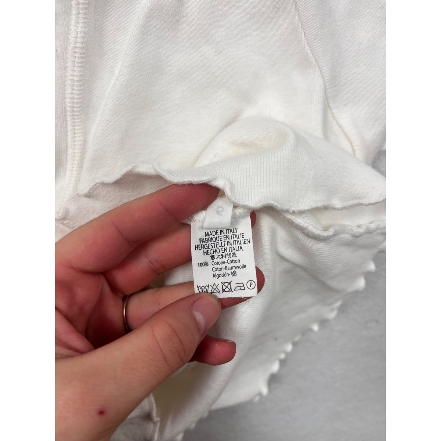 White Button-Up Cropped Short Sleeve Womens Top By Brandy Melville Size S #8264