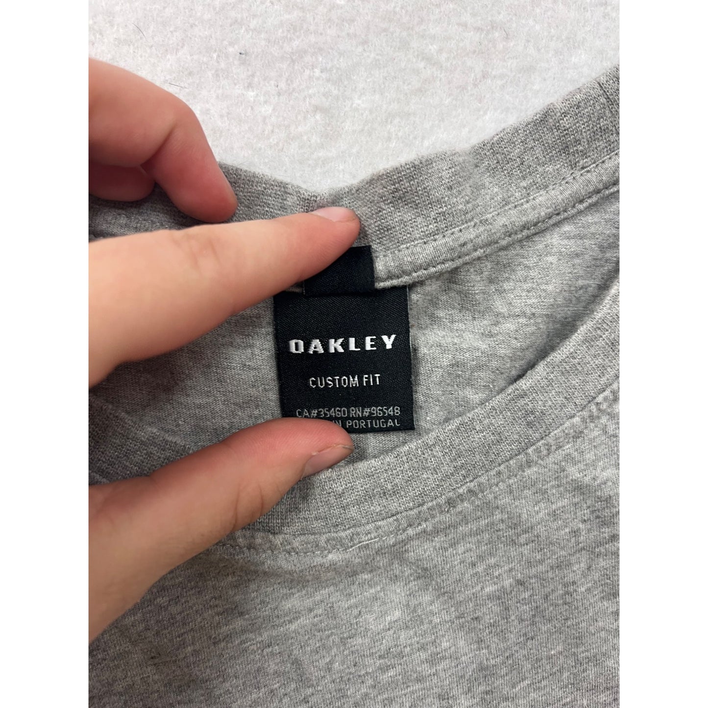 Oakley Gray Custom Fit T-Shirt Mens XL 100% Cotton #8371
