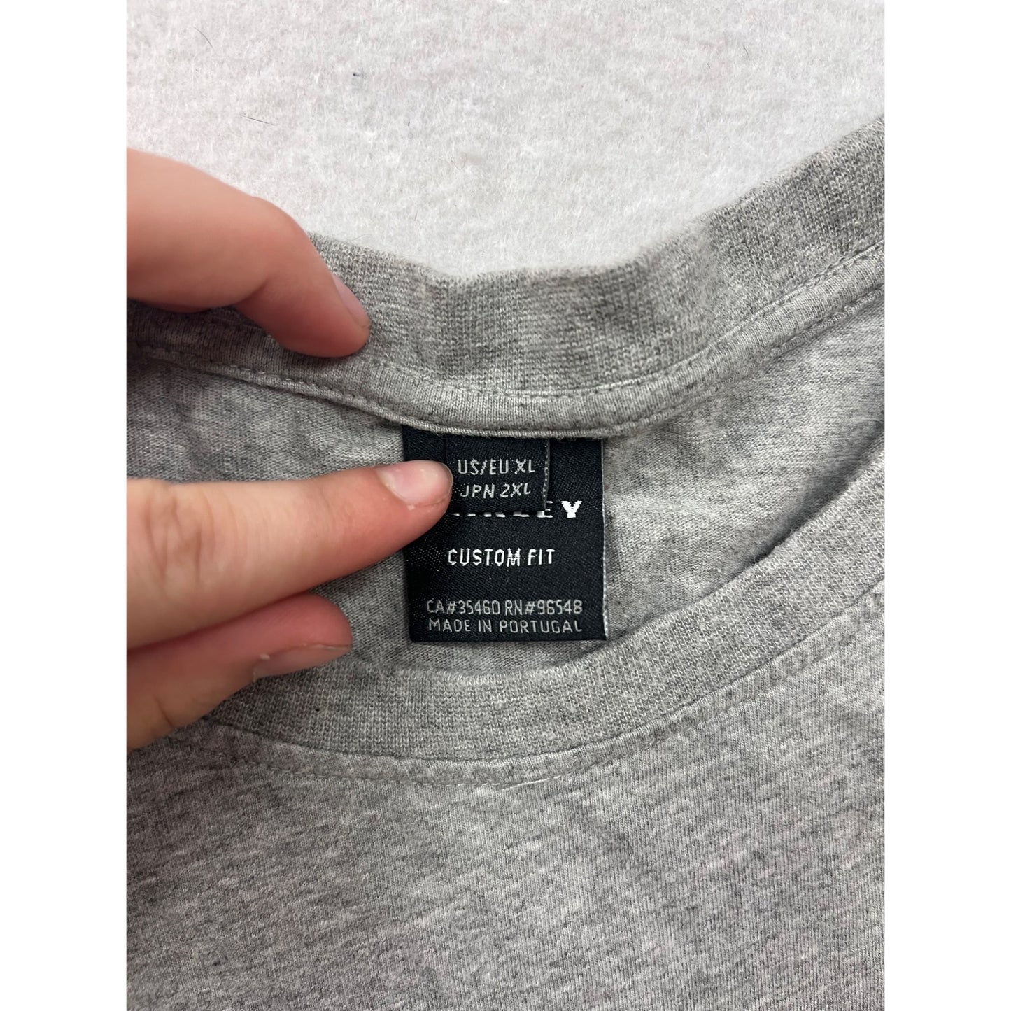 Oakley Gray Custom Fit T-Shirt Mens XL 100% Cotton #8371