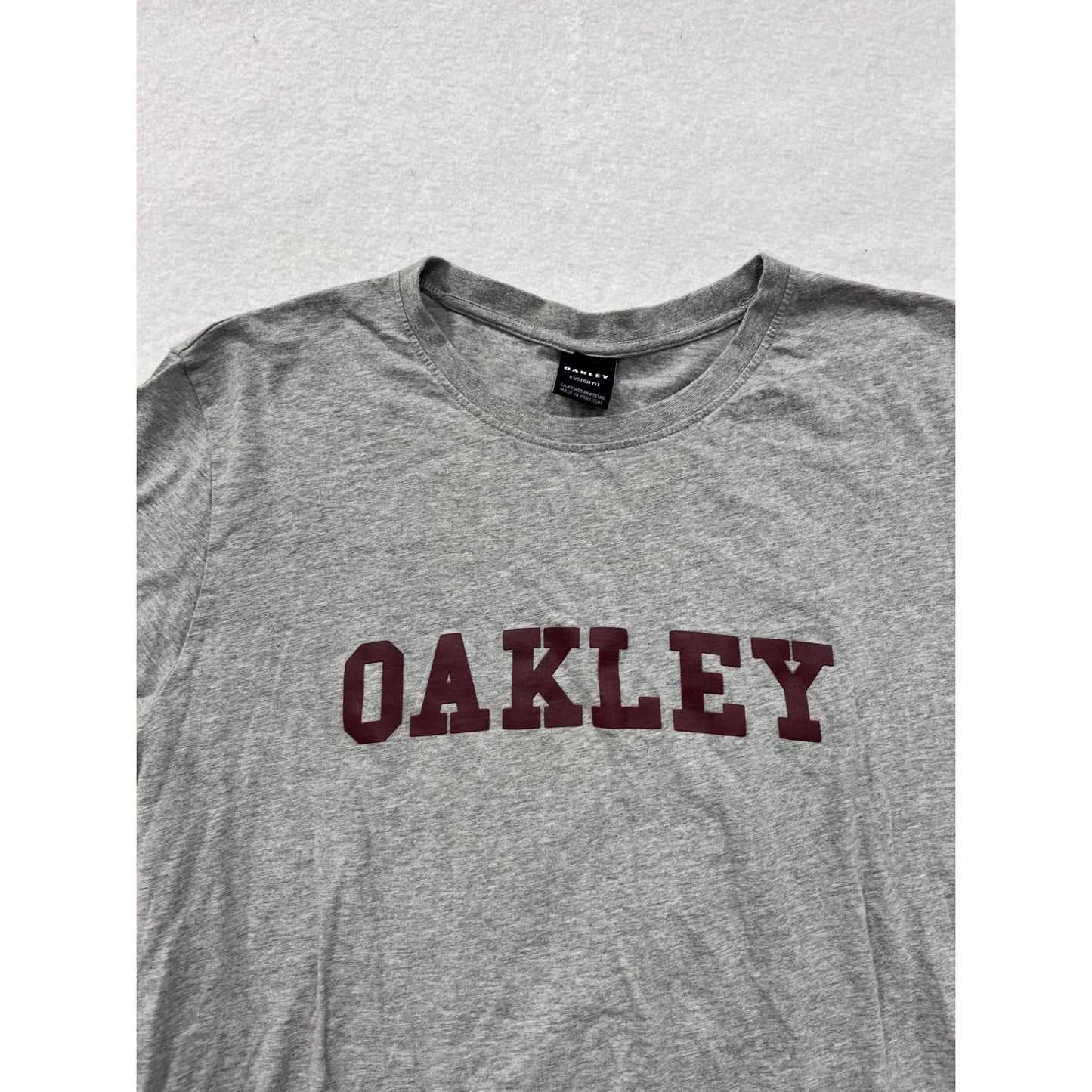 Oakley Gray Custom Fit T-Shirt Mens XL 100% Cotton #8371