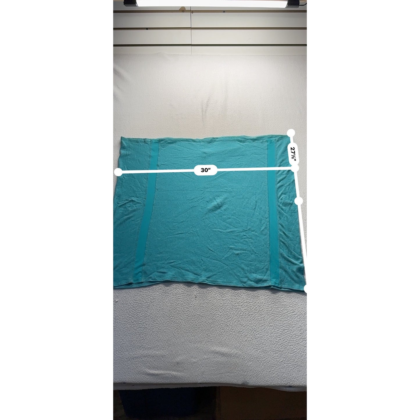 Lululemon Teal Cotton Blend Throw Blanket With Zippered Pocket #9501