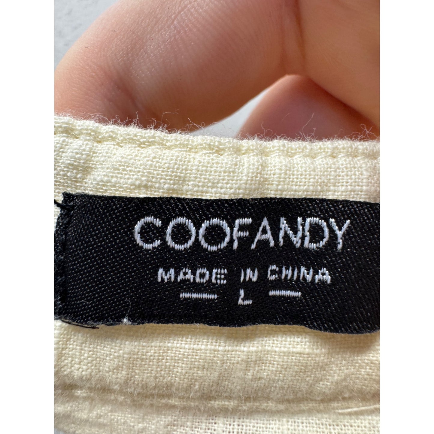 Coofandy Cotton Hemp Henley Shirt Soft Minimalist Casual Button Down #277B