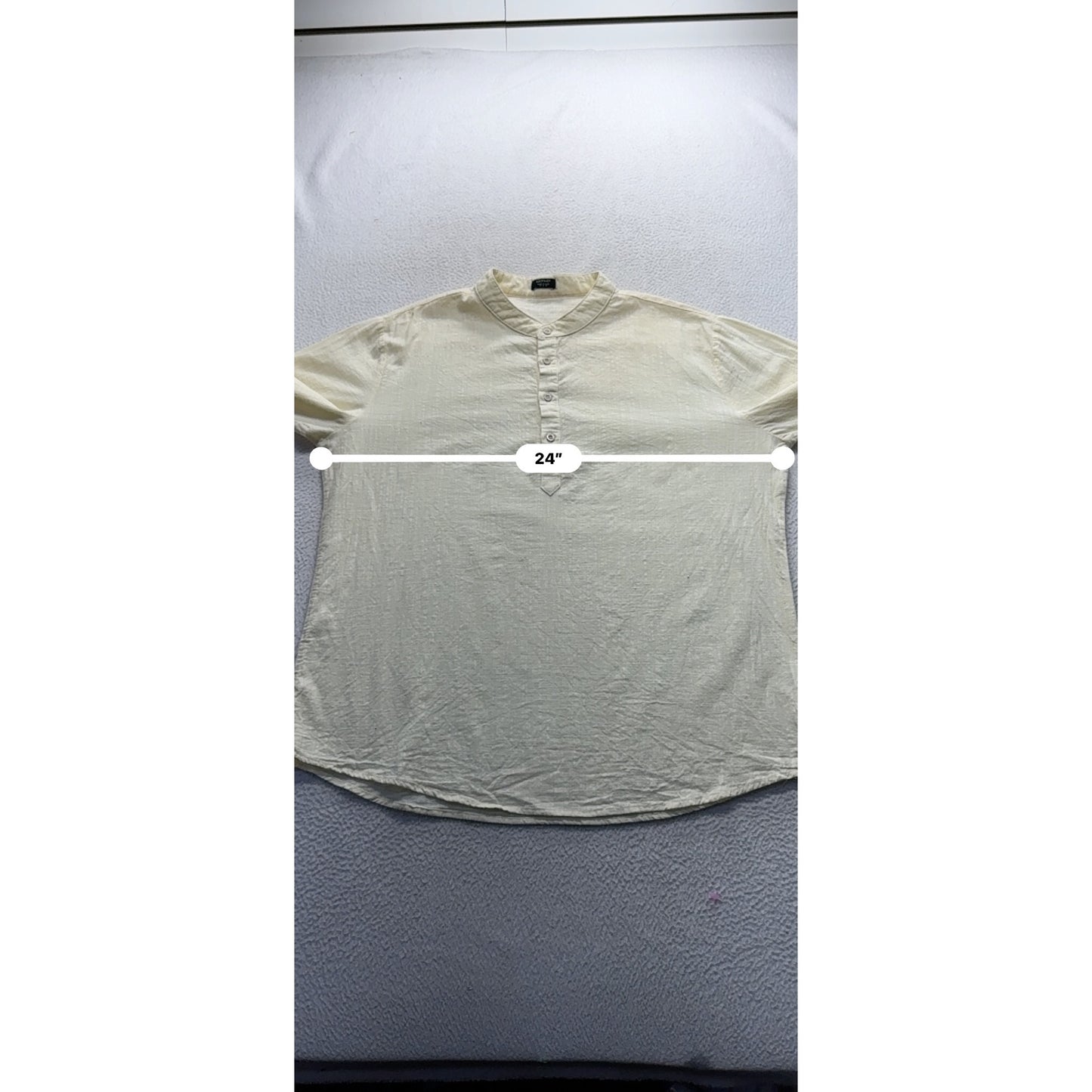 Coofandy Cotton Hemp Henley Shirt Soft Minimalist Casual Button Down #277B