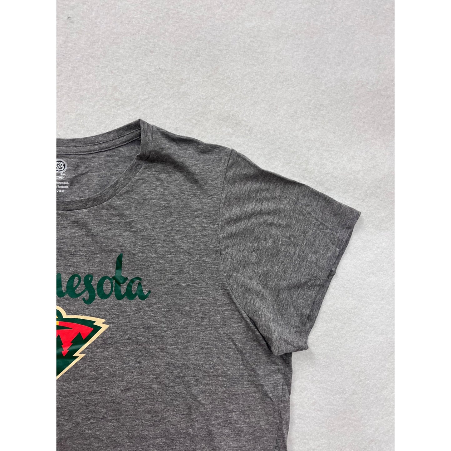 Minnesota Wild NHL Womens Gray Short-Sleeve T-Shirt 2XL #8266
