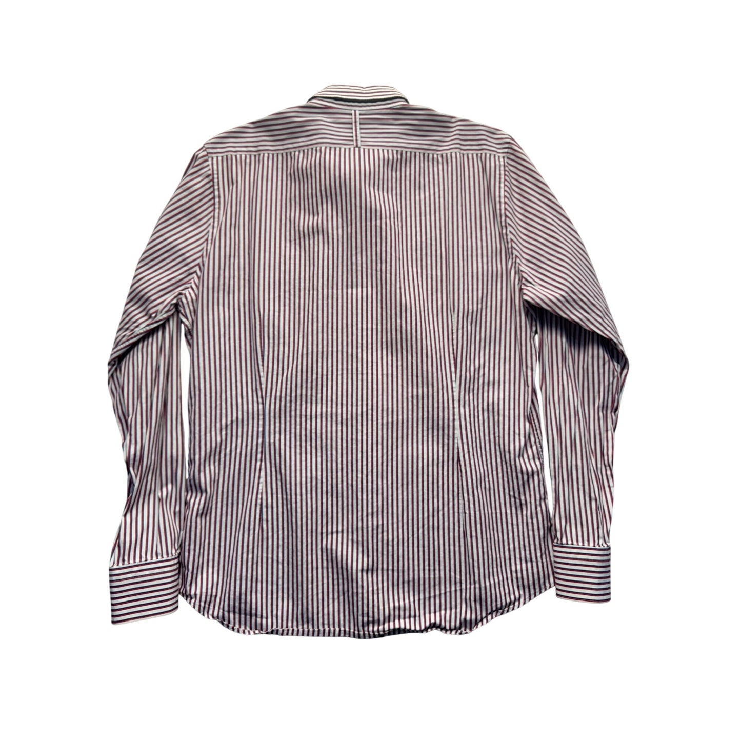 Striped Long Sleeve Button-Down Shirt Size L Cotton #9979