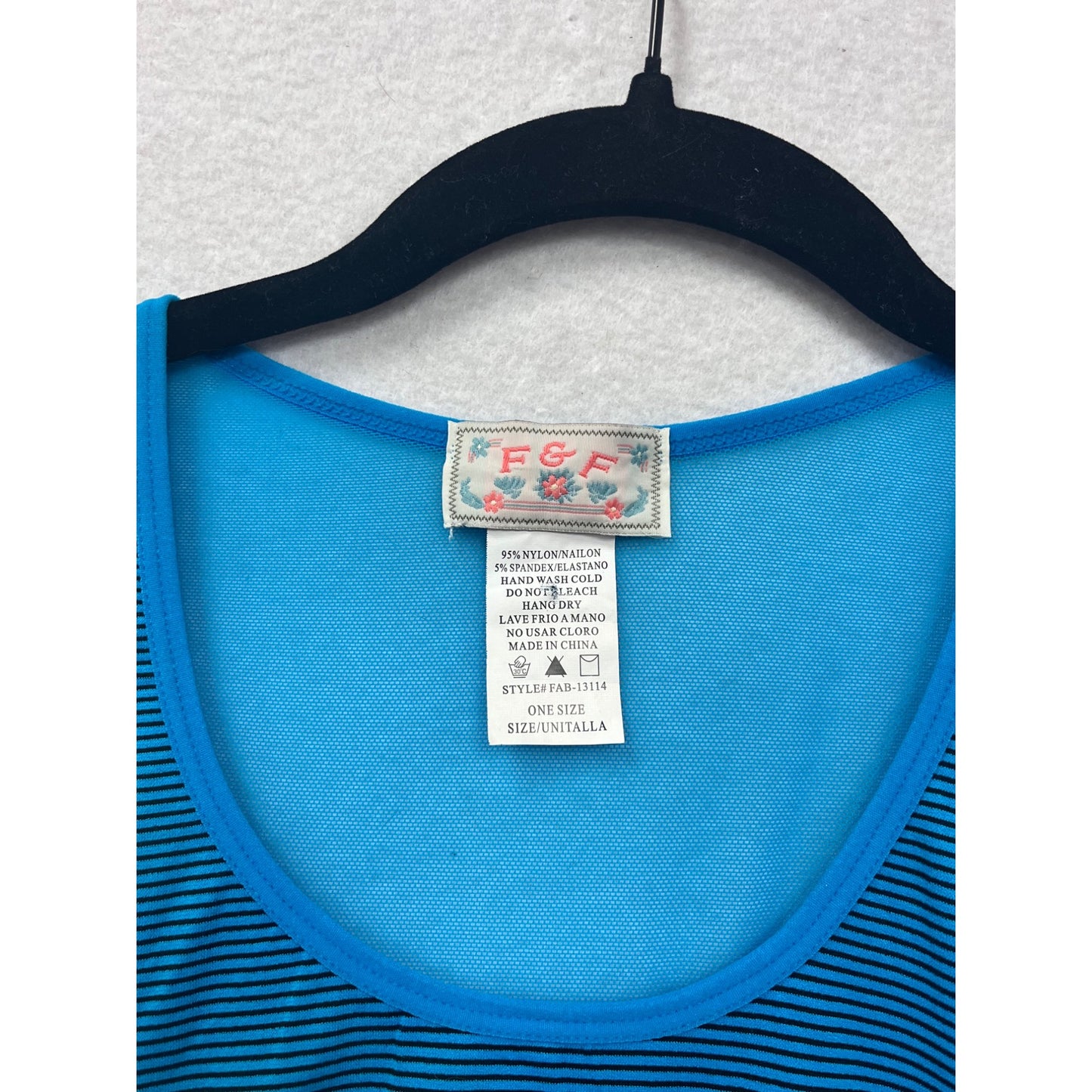 F&F Womens Striped Ruched Tank Dress In Bright Blue Athletic One Size #8013