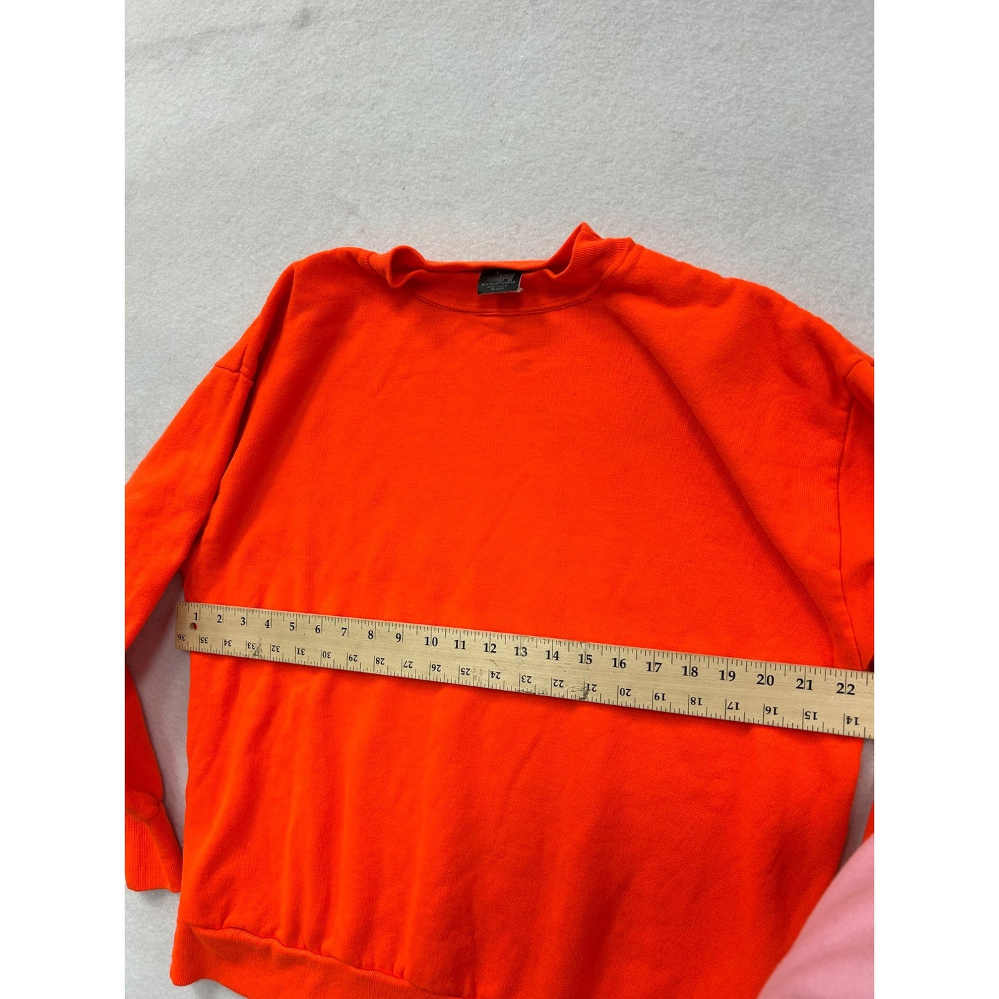 Vintage Ace Sportswear Orange Crewneck Sweatshirt #6365