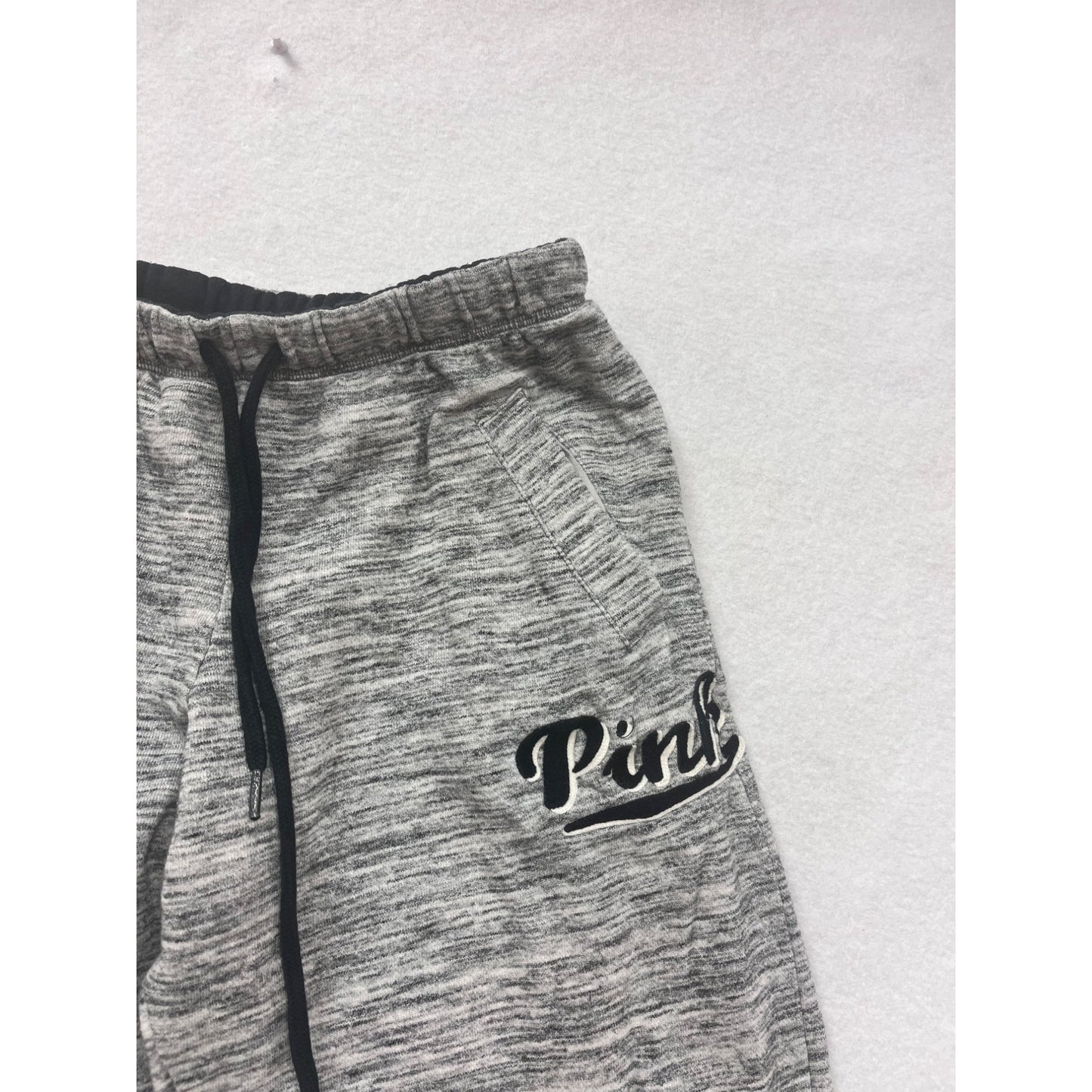 Victorias Secret Pink Womens XS Gray Drawstring Sweatpants With Pockets #6556