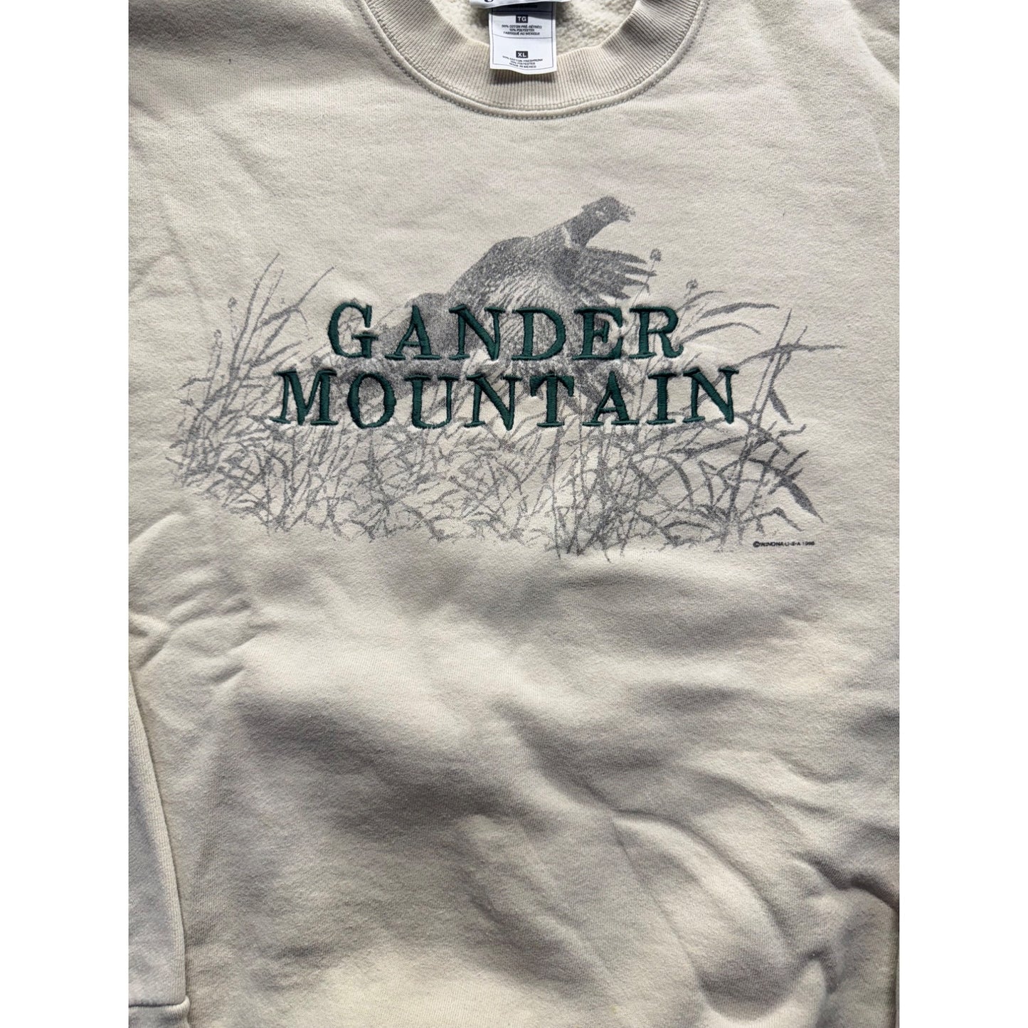 Vintage Gander Mountain Beige Crewneck Sweatshirt XL #7974