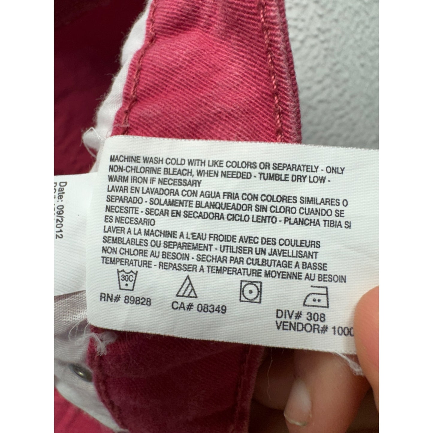 Nine West Vintage America Matchstick Skinny Pants Red Size 14 32" Inseam #9253
