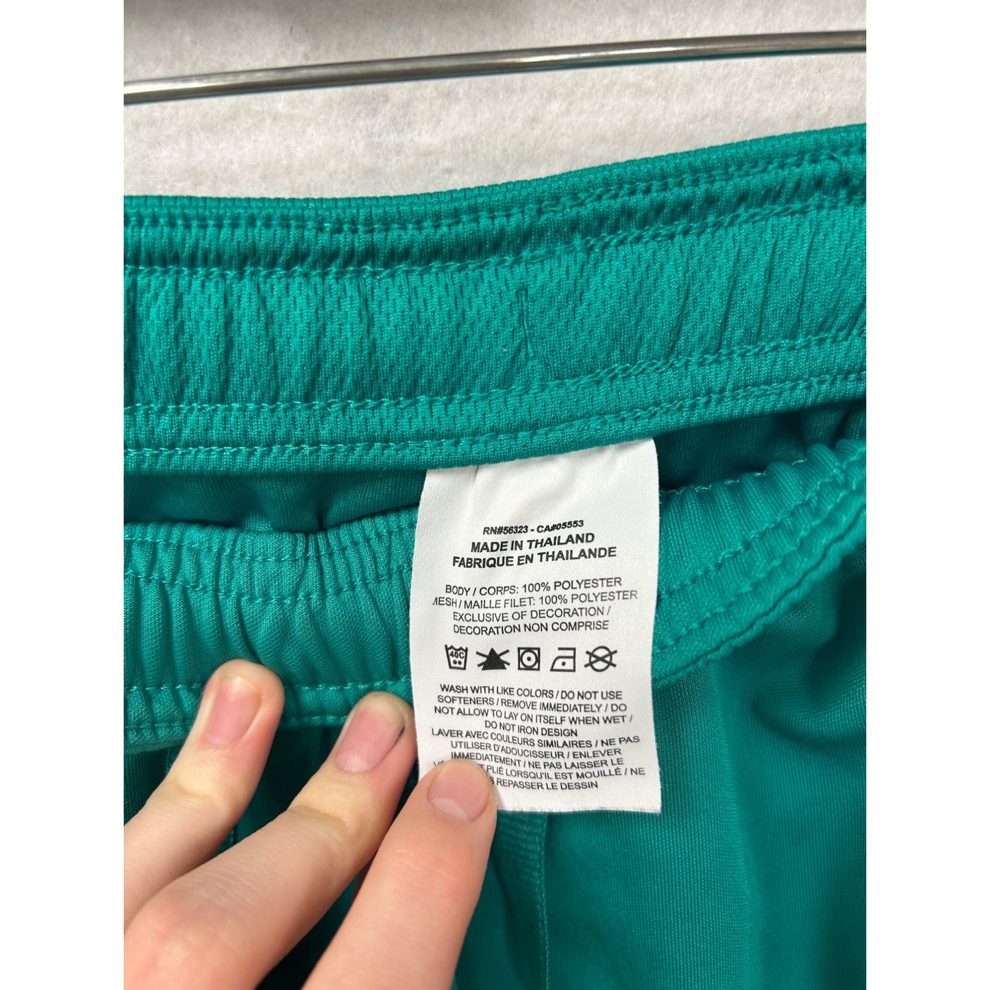 Nike F.C. Teal Green Mens Shorts With Drawstring & Zipper Pockets #6994