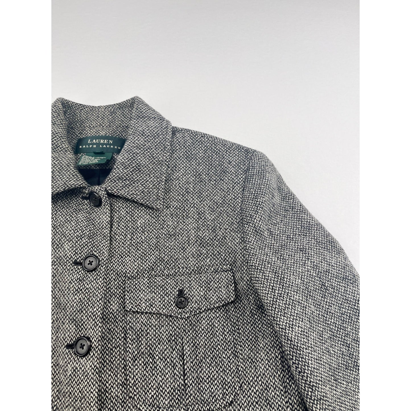 Lauren Ralph Lauren Womens Size 8 Tweed Wool Blazer Jacket #6150