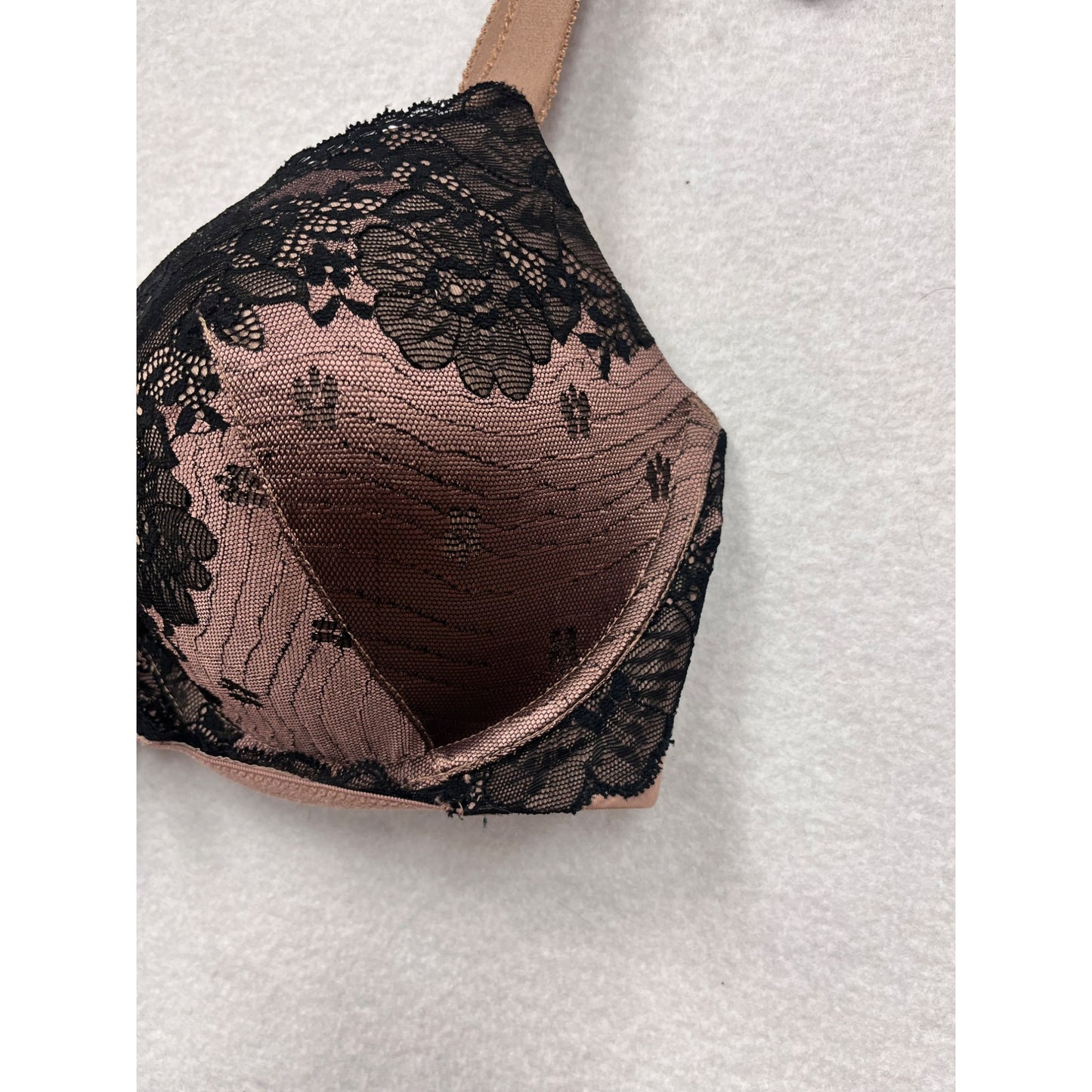 Parisa Womens Brown & Black Lace Push Up Bra 32DDD #6267