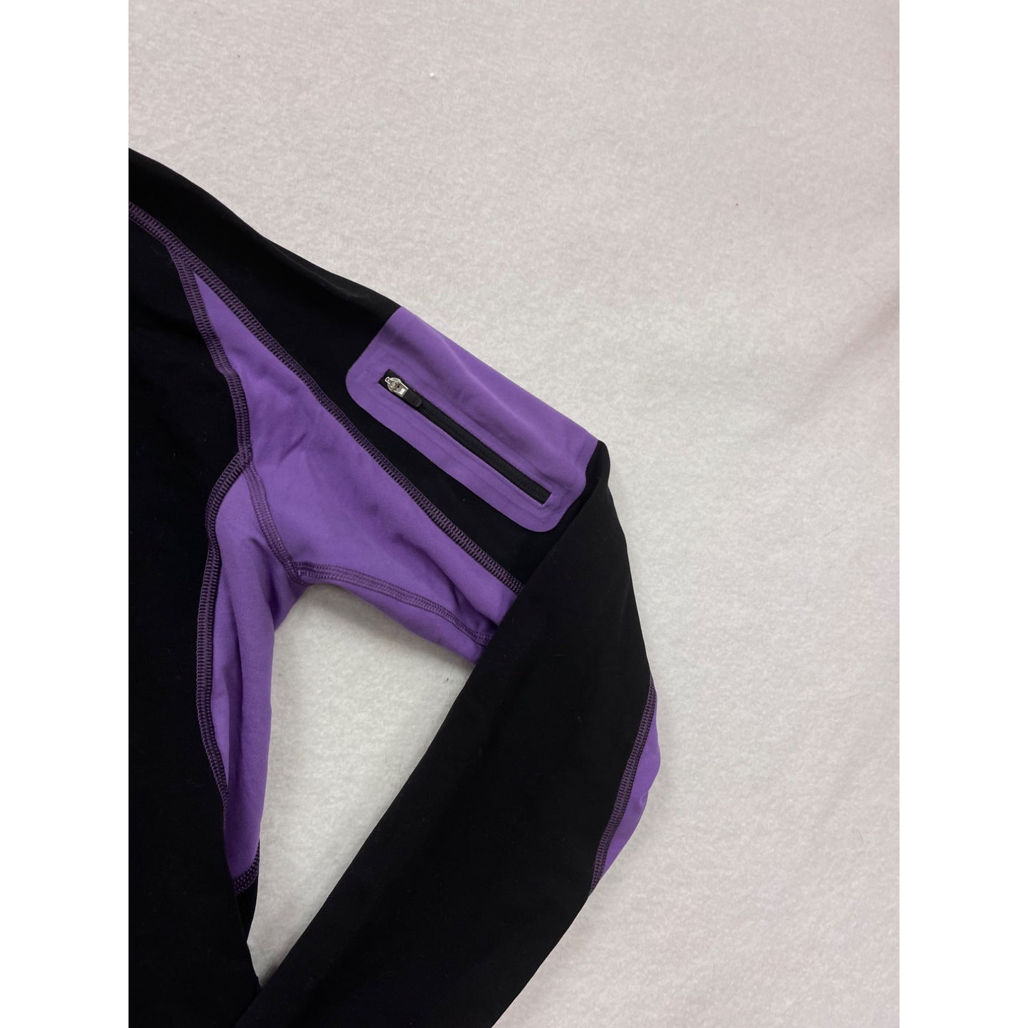 Storck M Black & Purple Long Sleeve Half-Zip Athletic Shirt #8387