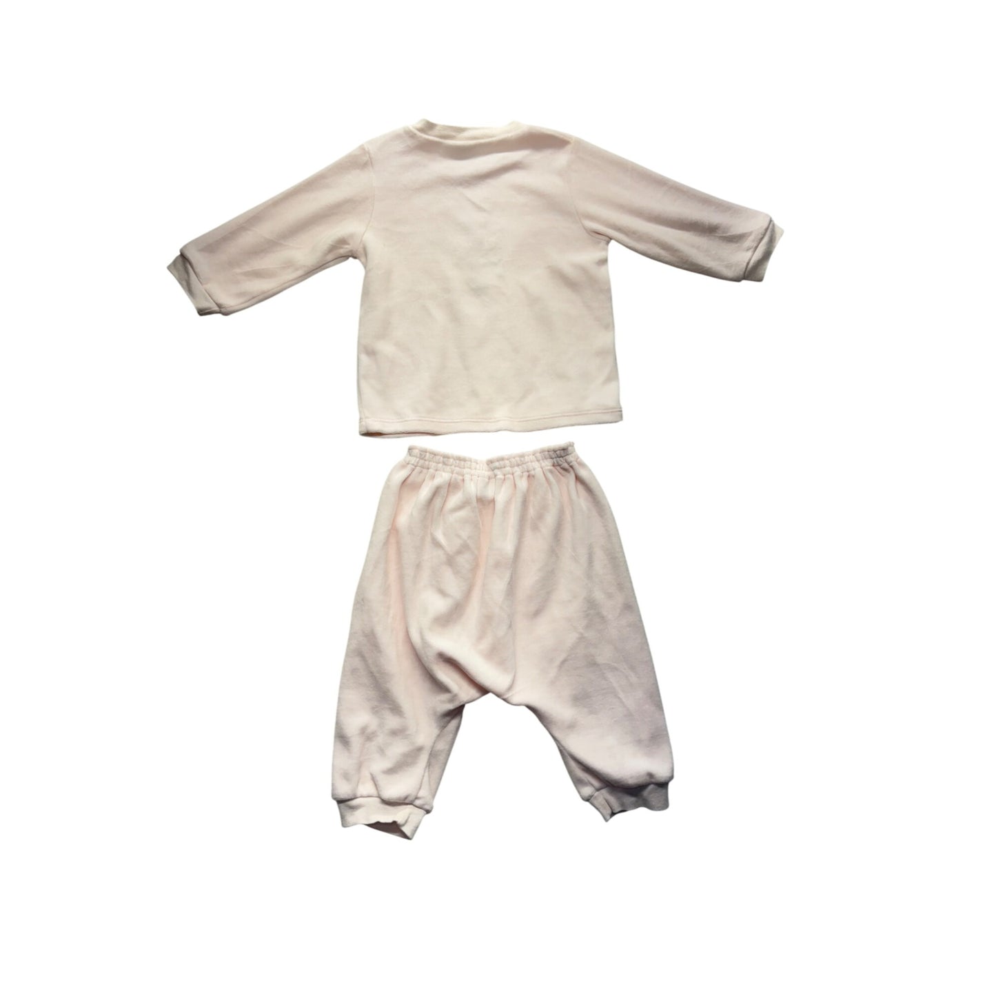 Baby Girls Pink Long Sleeve Bunny Embroidered Set #7646