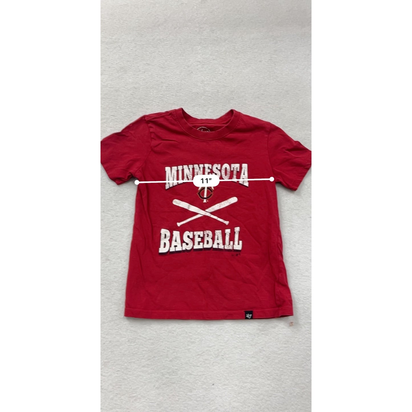 Minnesota Twins Red Baseball Graphic T-Shirt #8492