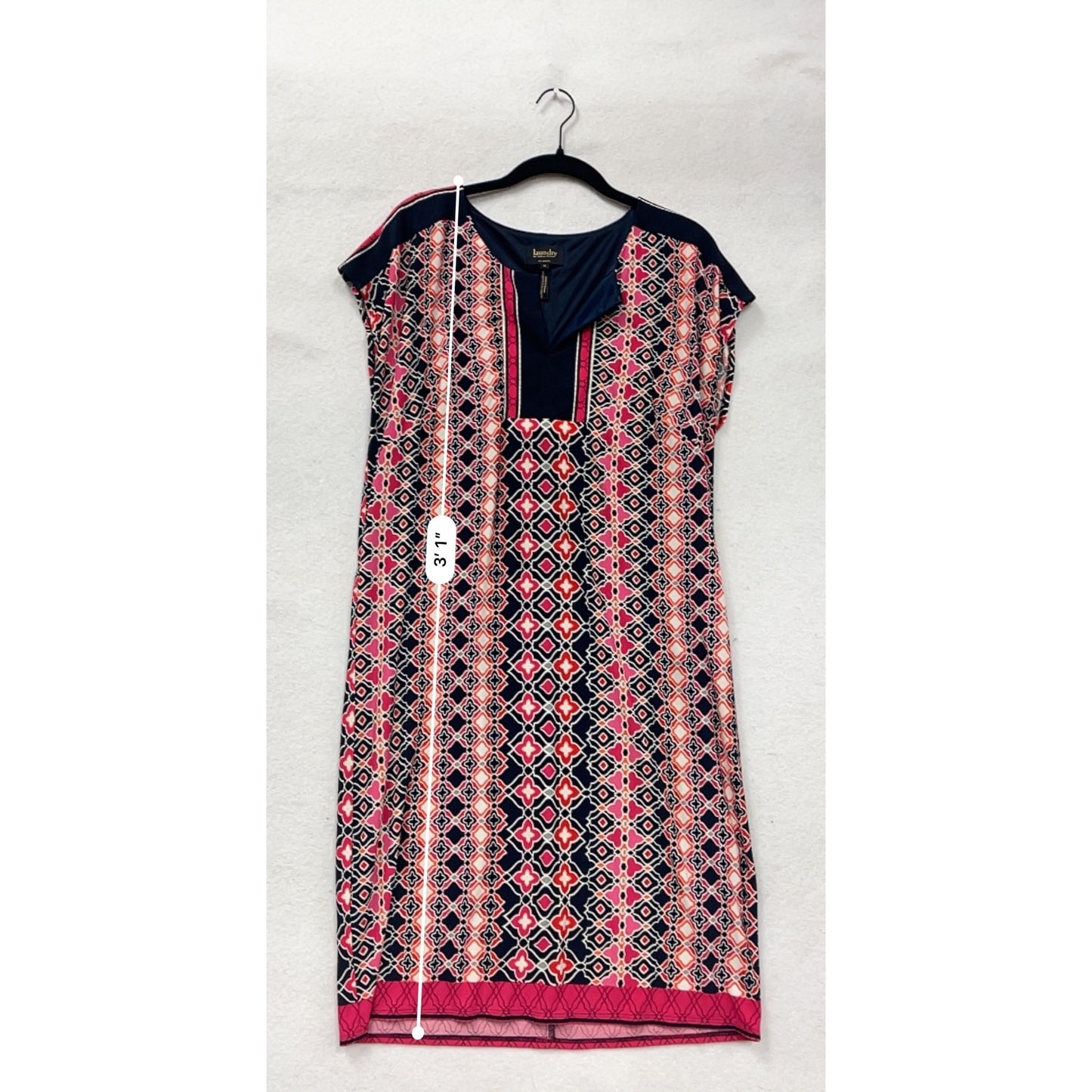 Laundry By Shelli Segal Womens Geometric Print Shift Dress M #8278