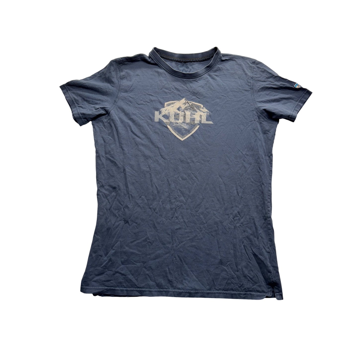 Kuhl Womens Organic Cotton T-Shirt Navy Blue Graphic Design Size M #7769