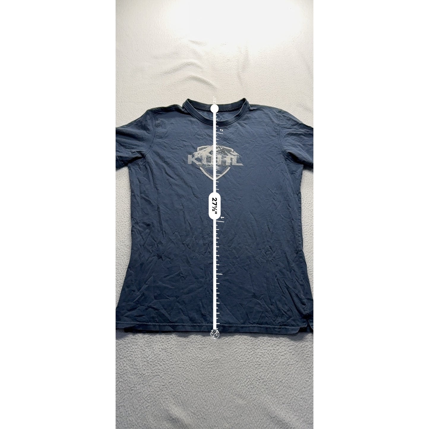 Kuhl Womens Organic Cotton T-Shirt Navy Blue Graphic Design Size M #7769