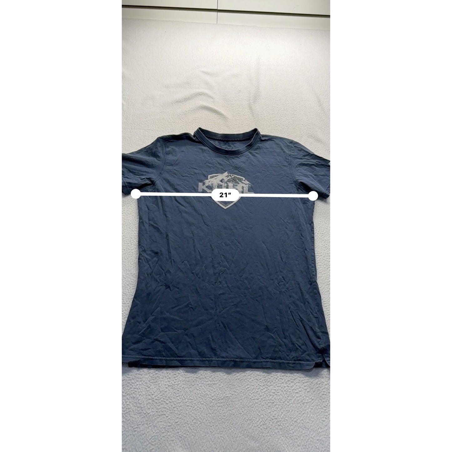 Kuhl Womens Organic Cotton T-Shirt Navy Blue Graphic Design Size M #7769