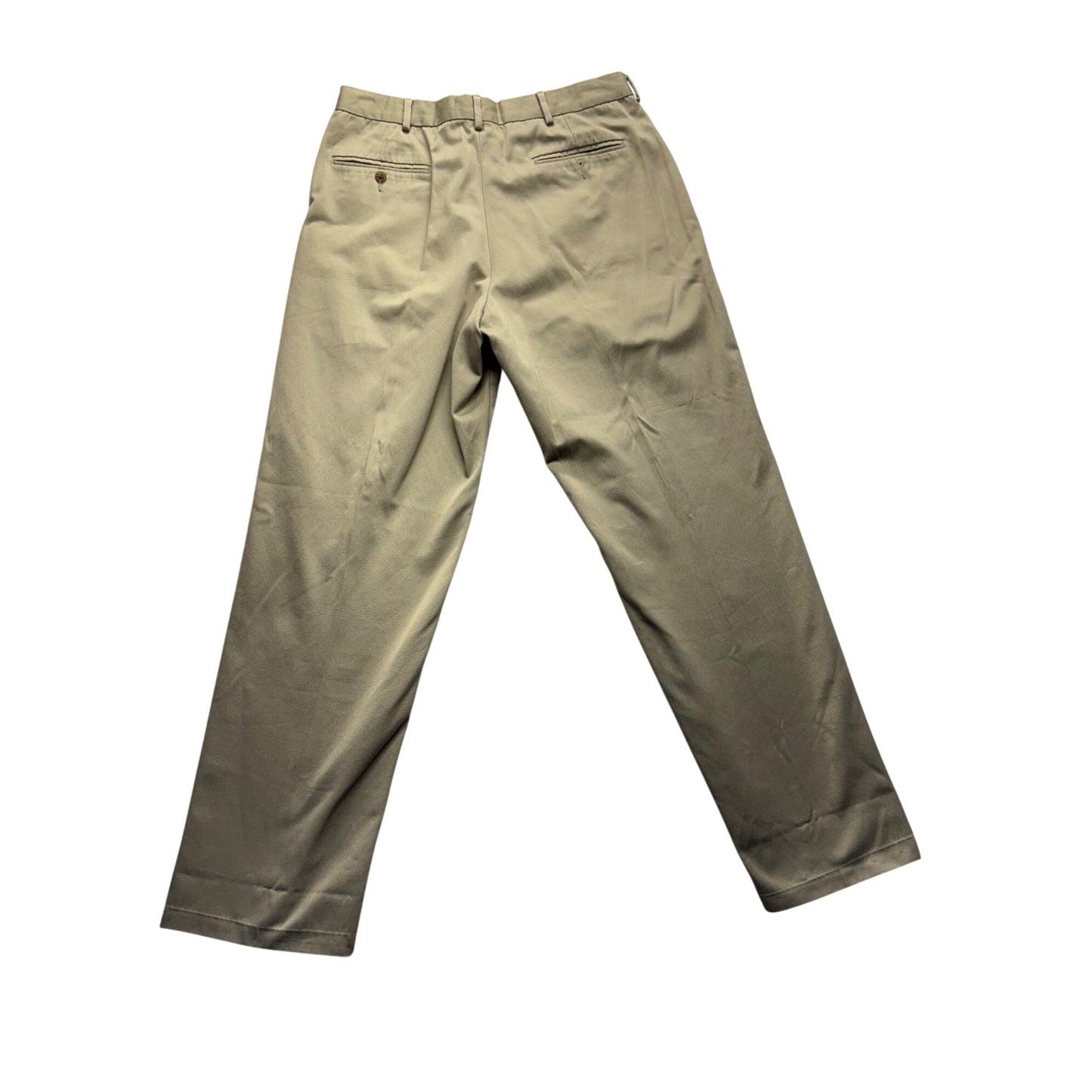 Lands End Mens Khaki Chino Pants 34 Regular #7557