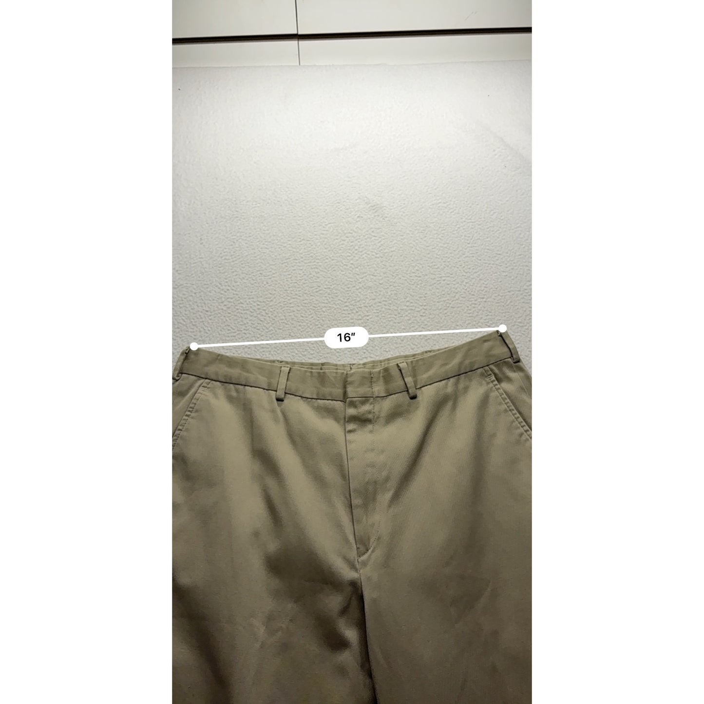 Lands End Mens Khaki Chino Pants 34 Regular #7557