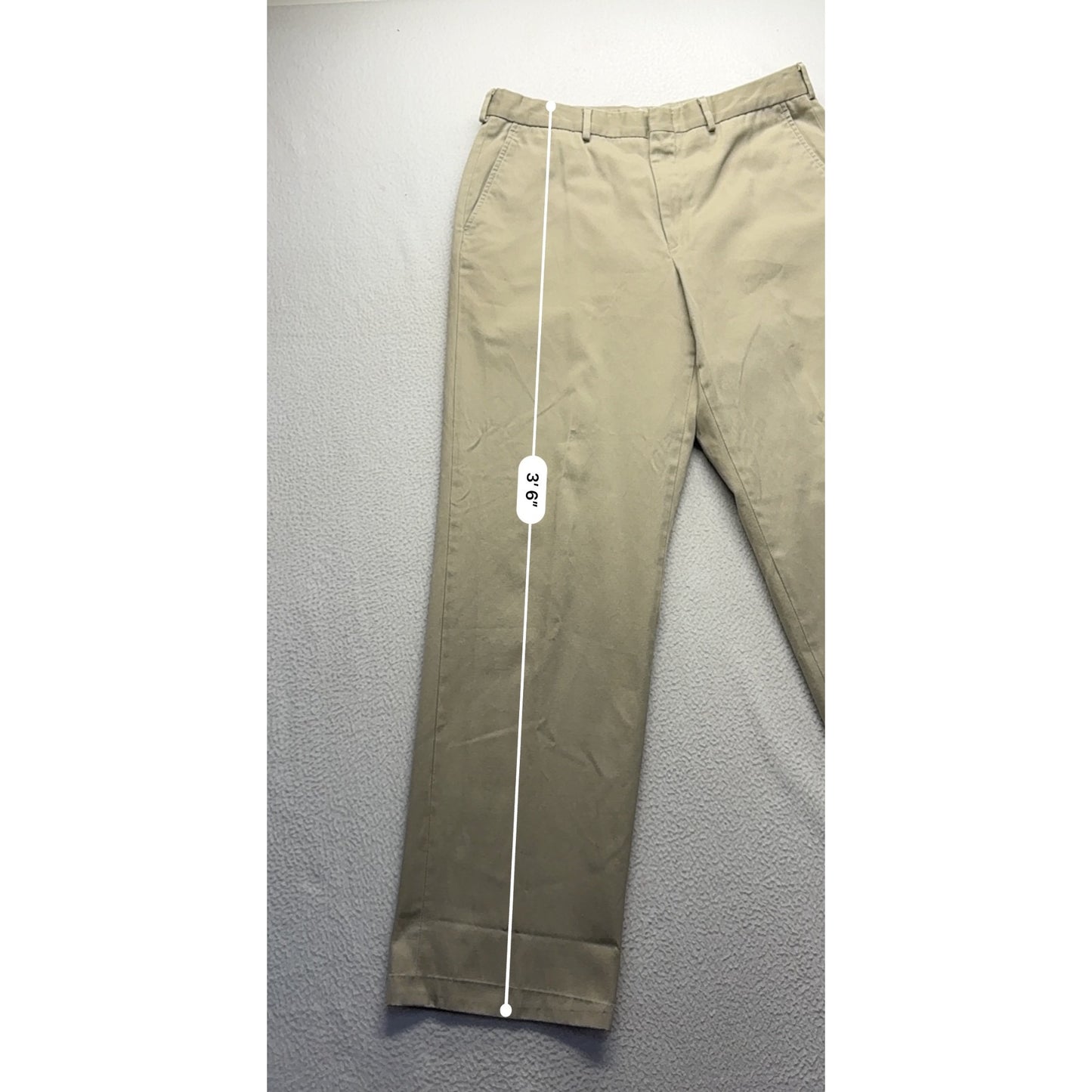 Lands End Mens Khaki Chino Pants 34 Regular #7557