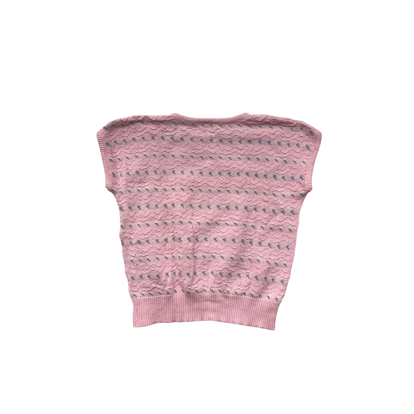 Vintage Jessica Scott Pink Knit Sweater Top Womens S #8267